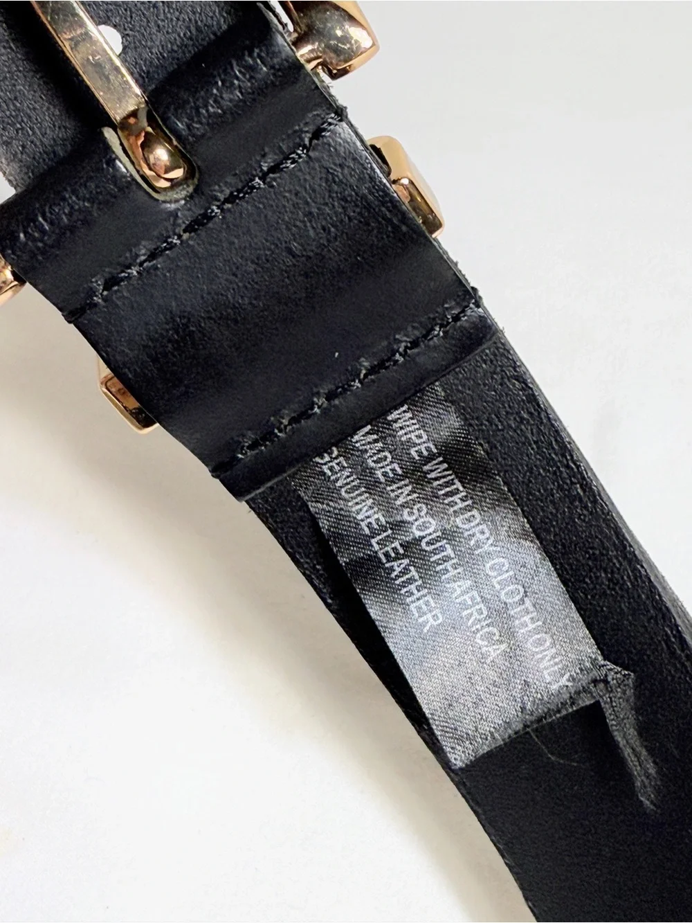Luella Leather Collection Black Leather Belt Gold Buckle Small